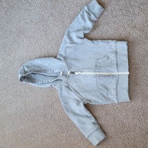 Carter's baby boy zip up hoodie, size 12 months, gray